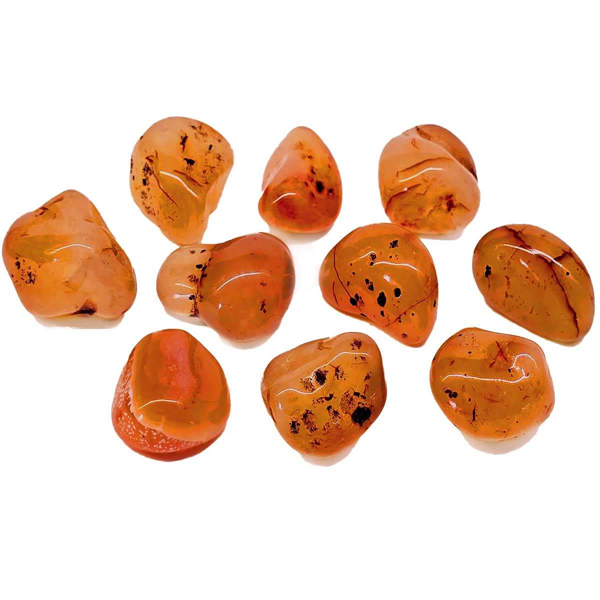 Carnelian tumbled stones