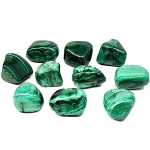 malachite tumbled stones