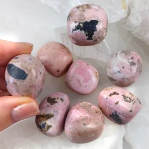 Rhodonite tumbled stones
