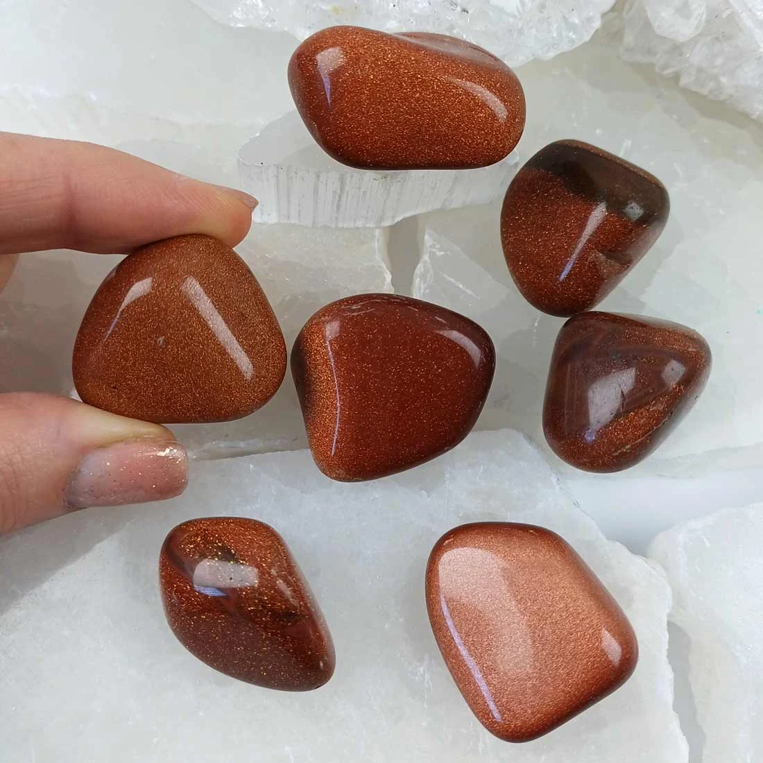 goldstone-Tumbled stone