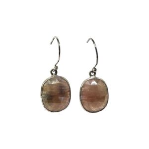 Sapphire Earrings Oval Faceted - 925 Sterling Silver