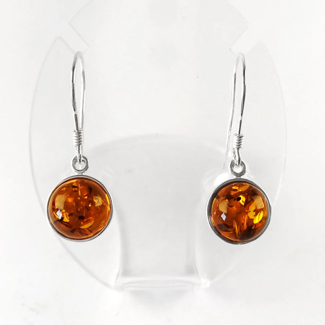 amber sphere earrings