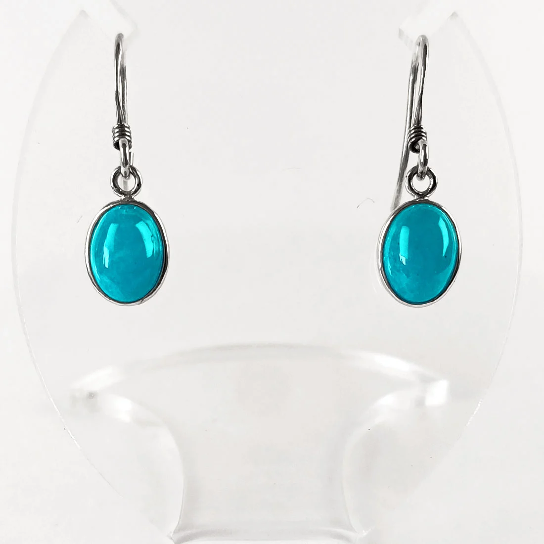amazonite oval earrings