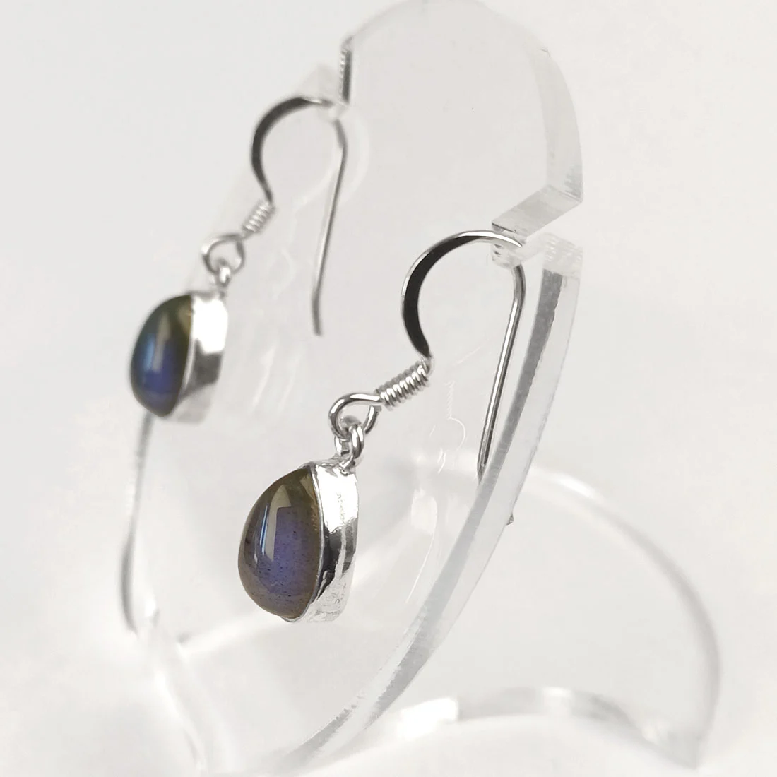 Labradorite Earrings - 925 Sterling Silver - Image 2