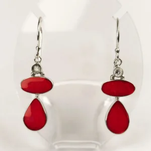 red coral earrings