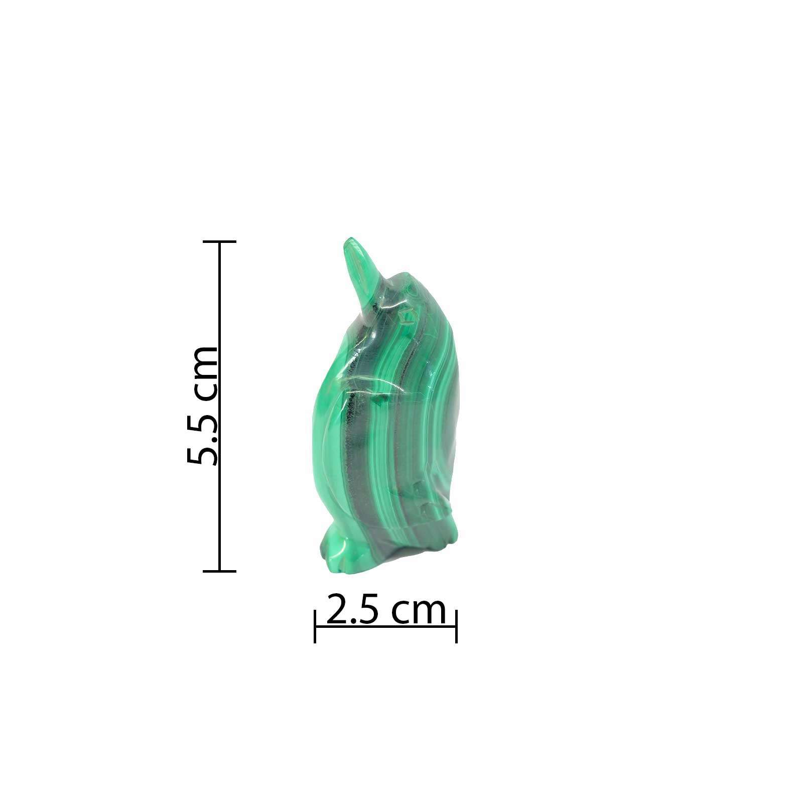 Penguin Carving in Malachite 2.5x5.5 cm - Image 3