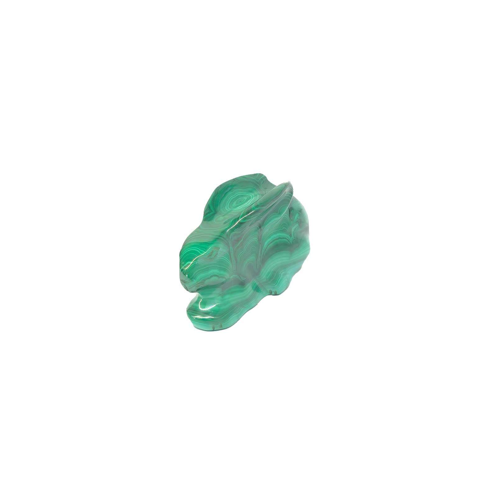 Rabbit Carving In Malachite 5.5x3 cm - Image 2