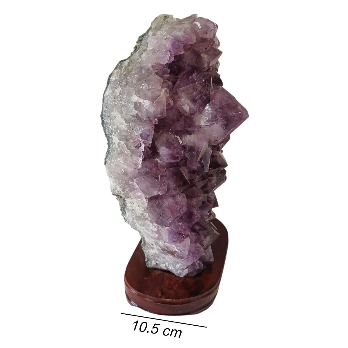 Amethyst on wood
