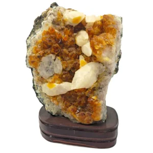 citrine on wood base