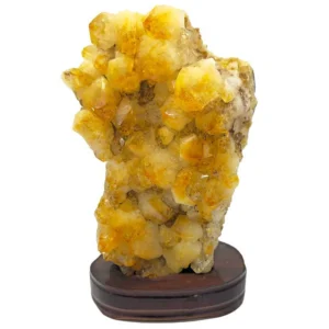 citrine on wood base