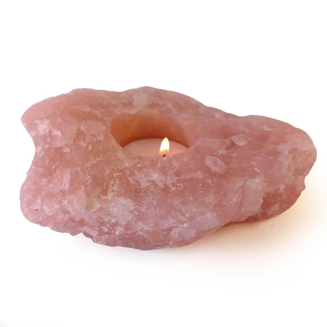 Rose Quartz candle holder
