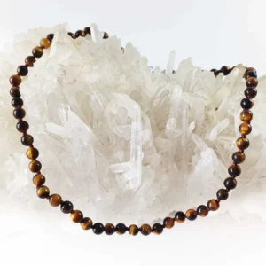 tiger eye necklace with round beads