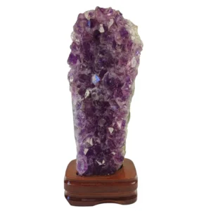 amethyst on wood