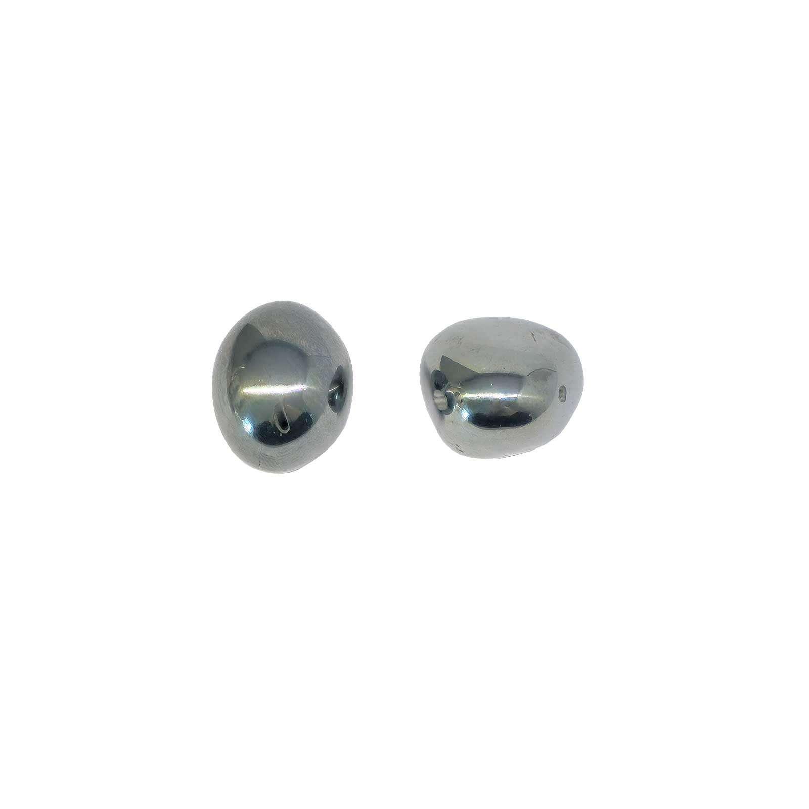 Hematite Tumbled Stone - Pierced