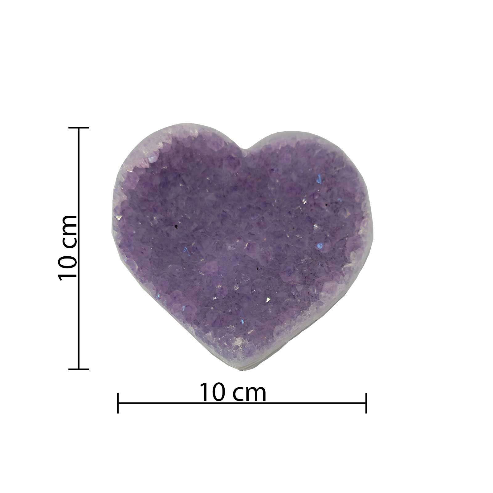 Druzy Amethyst Heart Shape 10x10 cm - Image 2