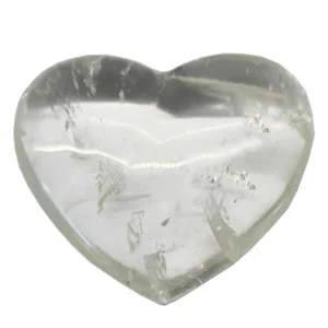 quartz clear carved heart