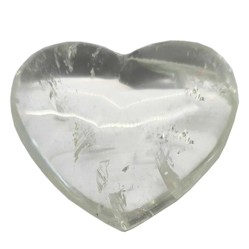 quartz clear carved heart