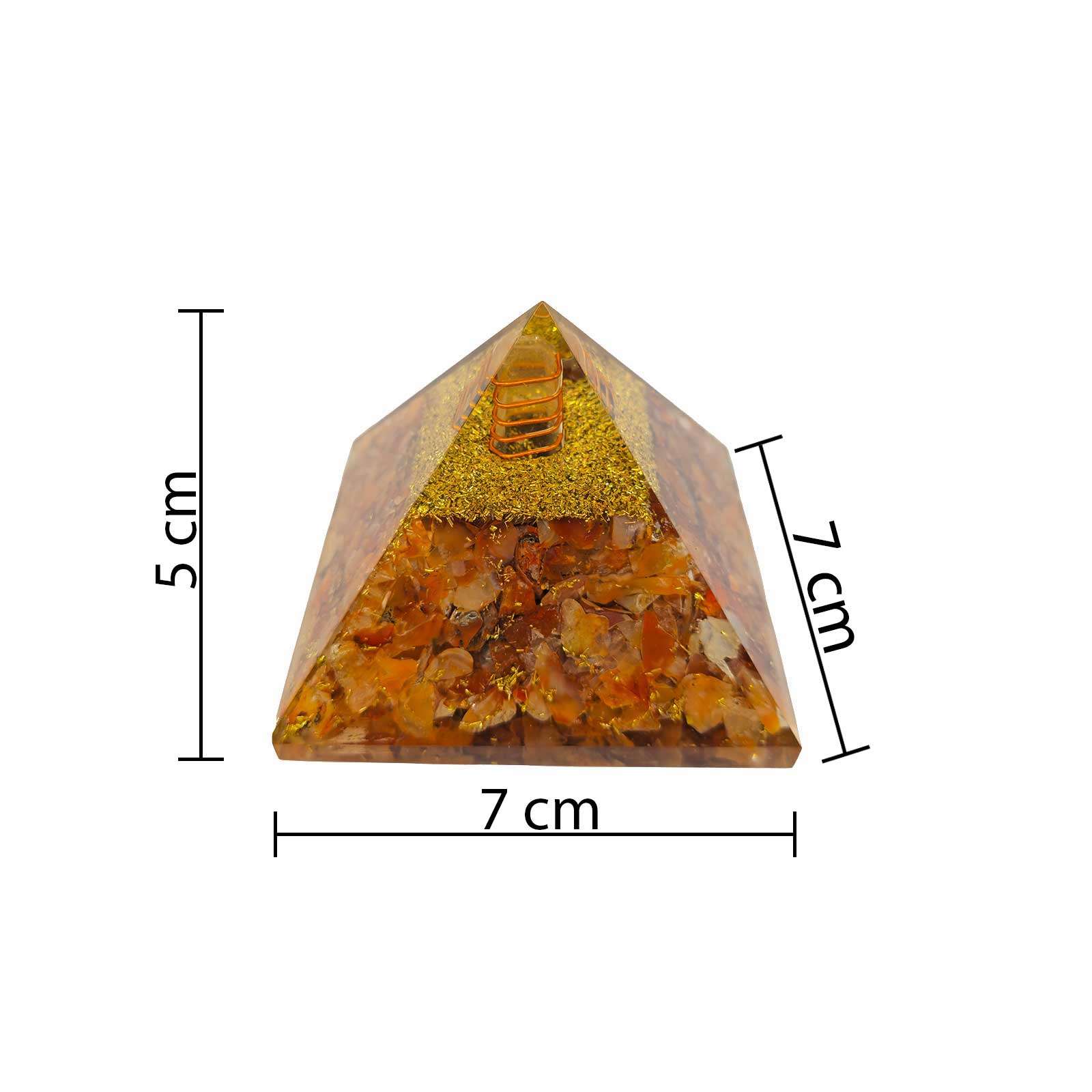 Pyramid Orgonite - Carnelian 7x7x5 cm - Image 2