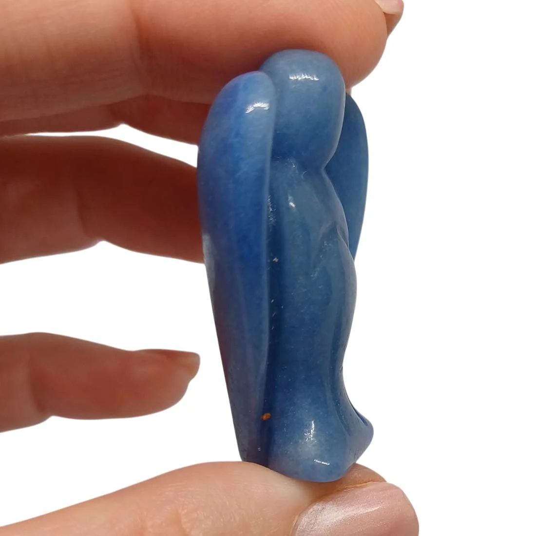 Angel carved in Blue Quartz