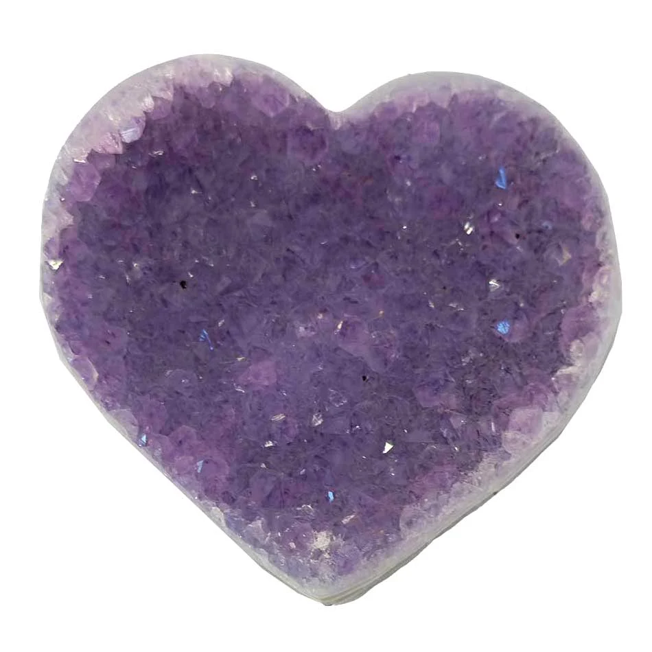 amethyst carved heart