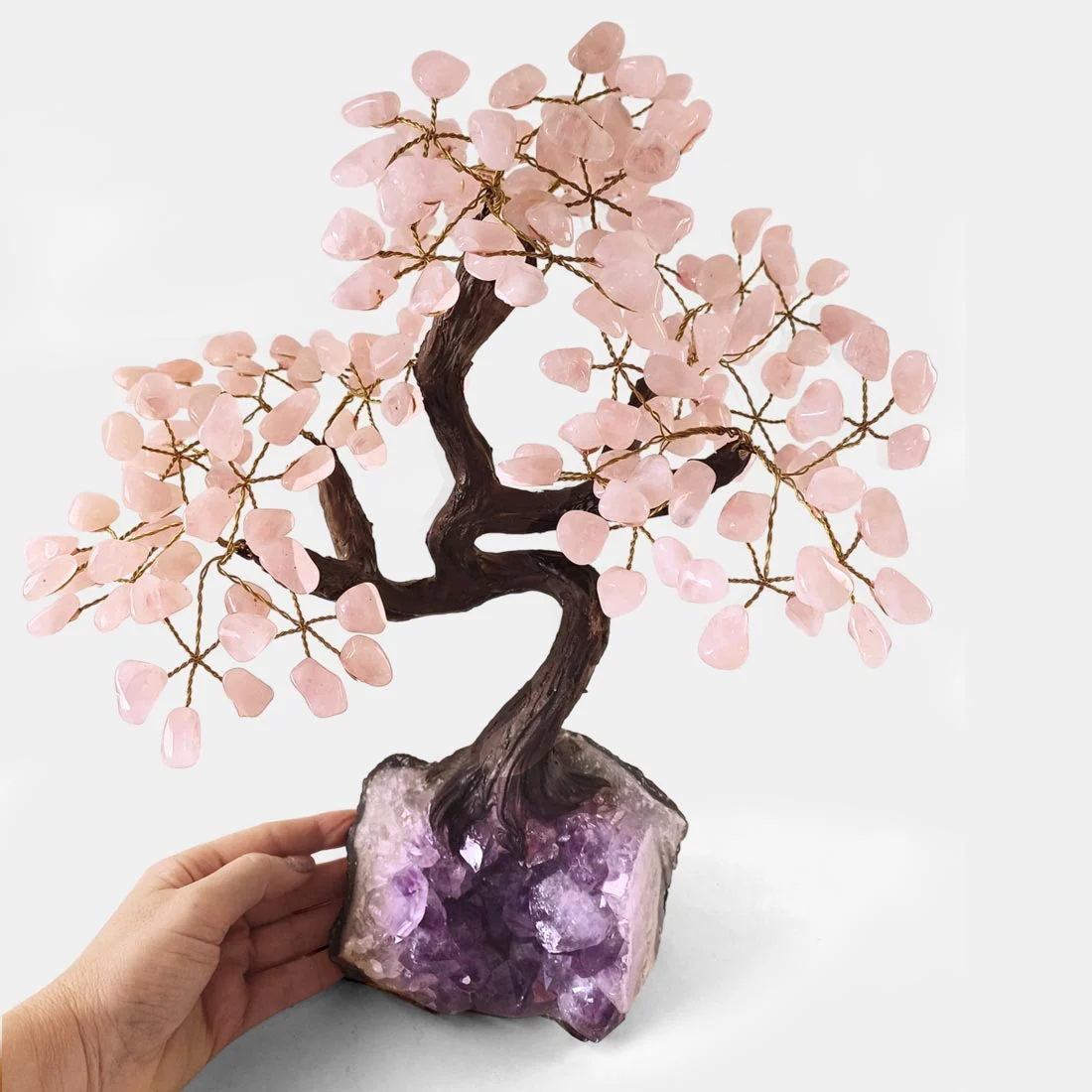 rose quartz tree of life