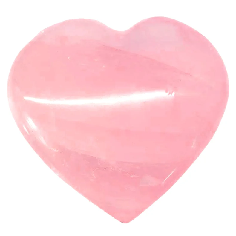heart carved from rose quartz