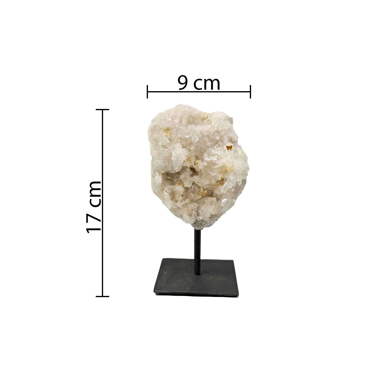 Clear Quartz Cluster On Metal Stand - ≈17 x 9 cm, 0.650 g - Image 2