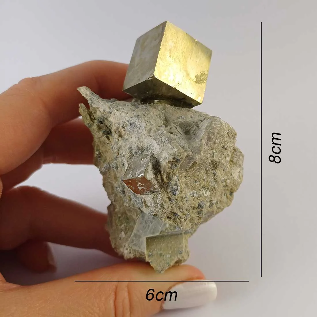 pyrite cube crystals in matrix