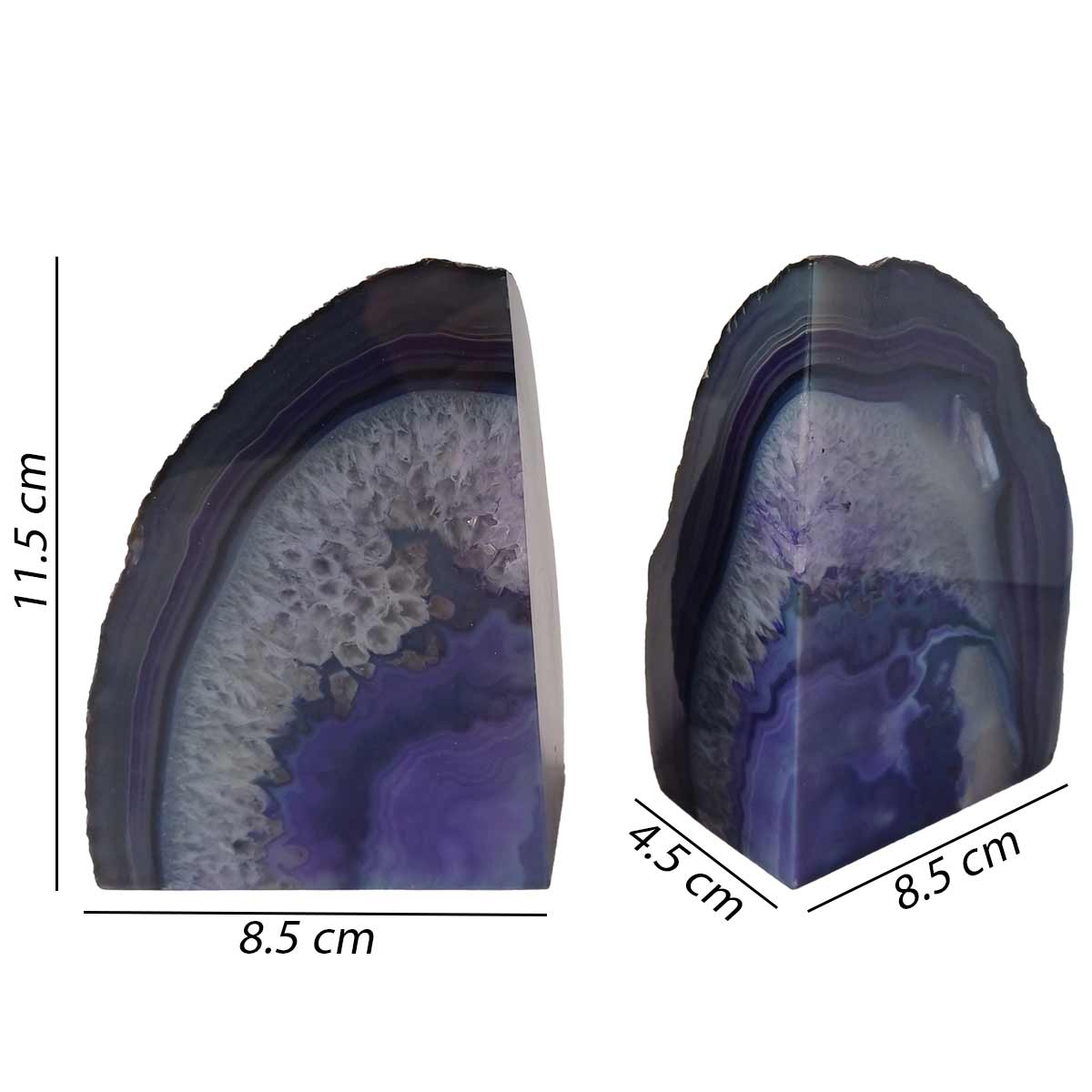 Agate Bookend - measurements