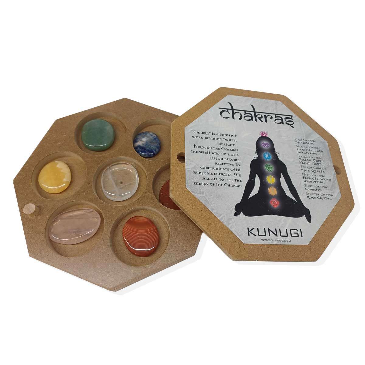 Chakra Stones in Wooden Box Set