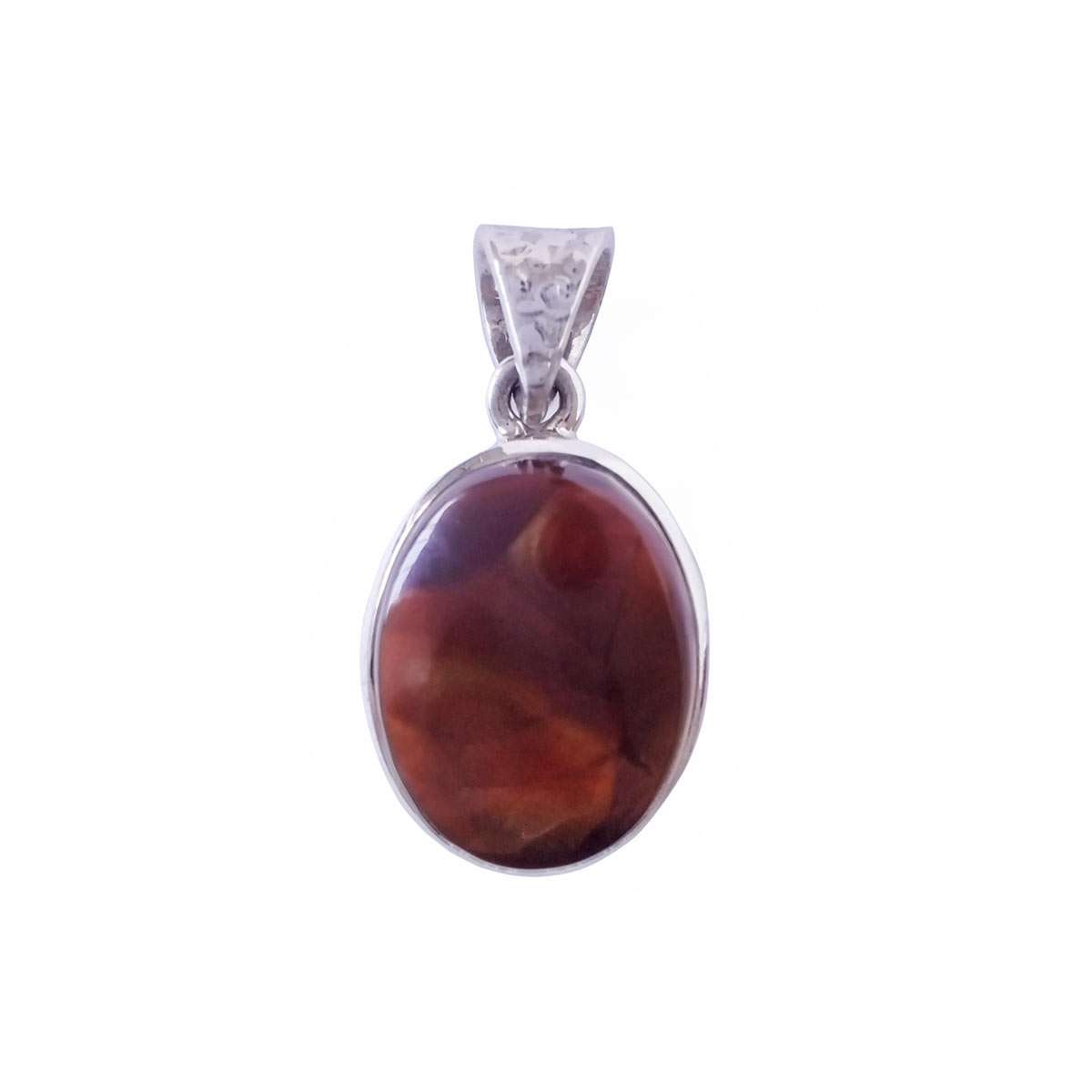 Fire Agate Pendant with Silver