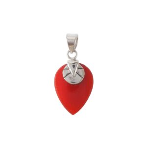 carnelian pendant inverted drop