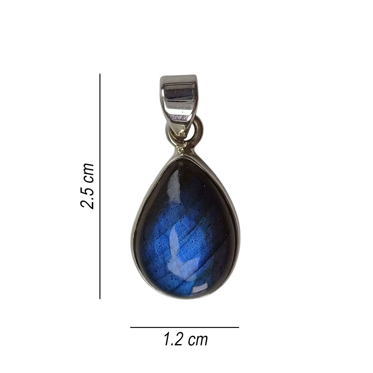 Labradorite Drop Pendant - 925 Sterling Silver - Image 2