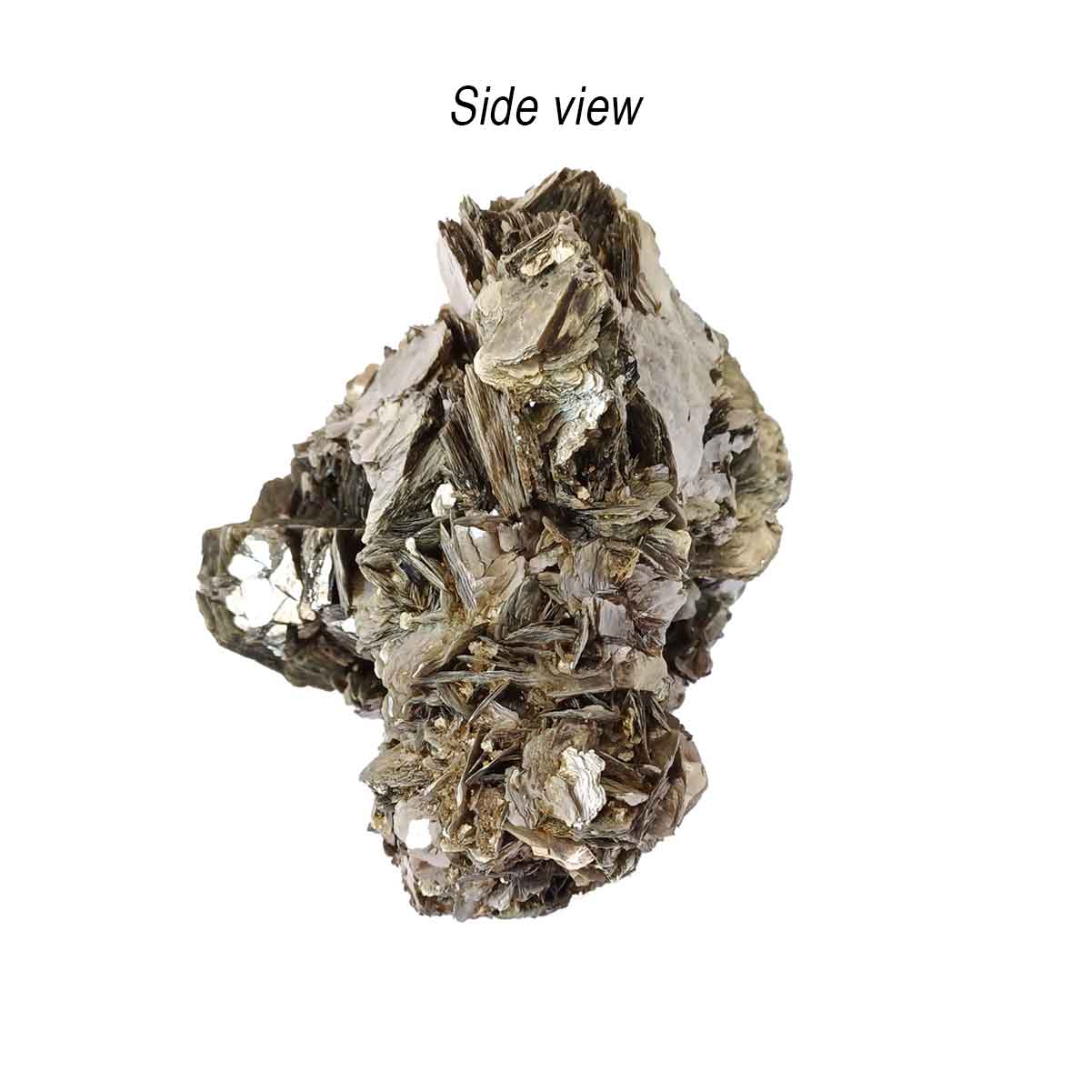 muscovite mineral cluster side view