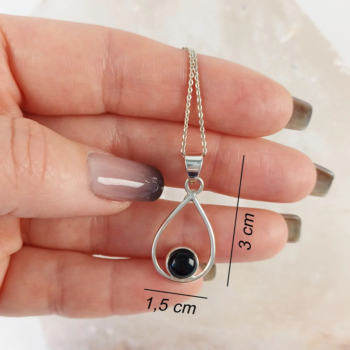 black onyx pendant