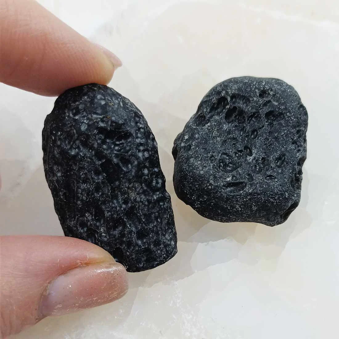 Authentic Tibetan Tektite meteorite impact stones
