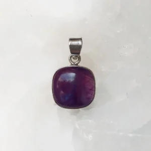 Amethyst Square Pendant – 925 Sterling Silver