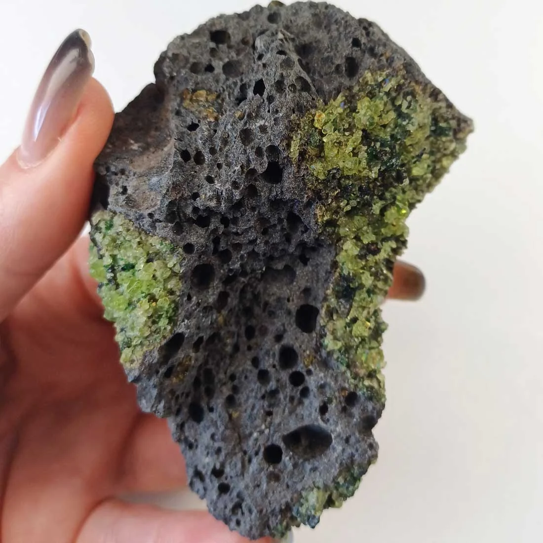 peridot on lava