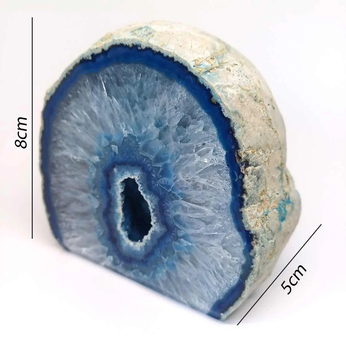 Agate Geode Brazil - Cut to Base Blue - Image 2