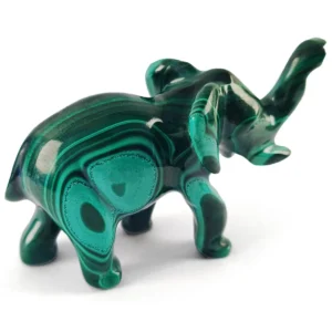 Elephant Carving in Malachite 7.5 x 5cm