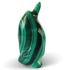Penguin Carving in Malachite 2.5x5.5 cm