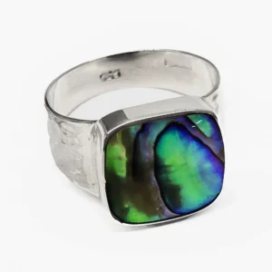Abalone Shell Ring - 925 Sterling Silver - Size 21