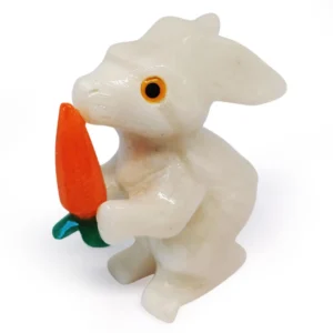 Rabbit Carving In Calcite 6.5x7.5 cm