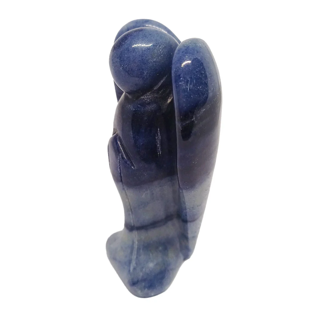 carved Angel figure made from soothing Blue Quartz crystal