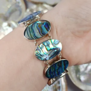 abalone shell bracelet in sterling silver