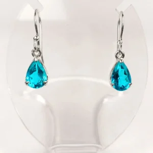 apatite vivid blue earrings
