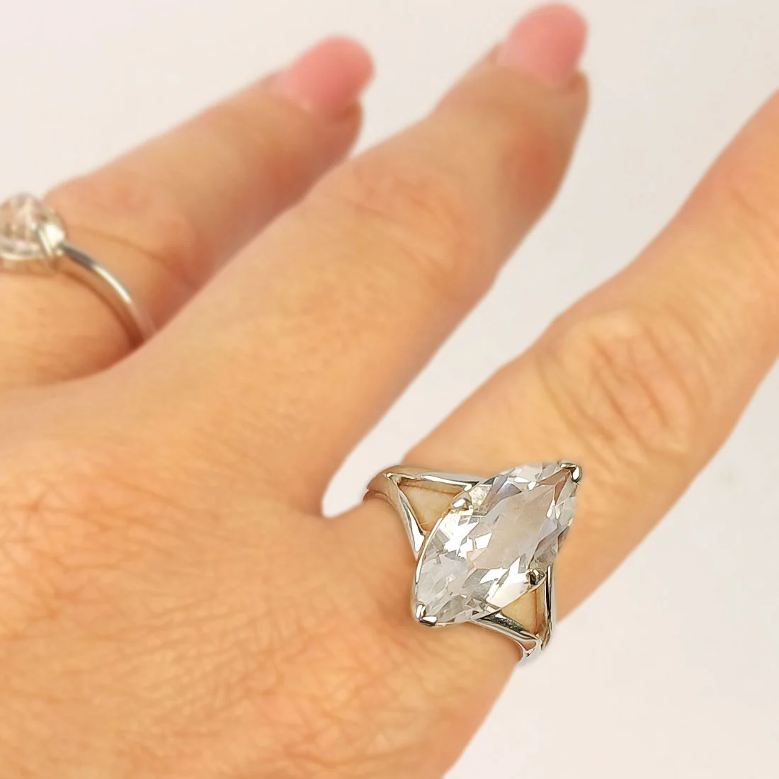 clear quartz ring