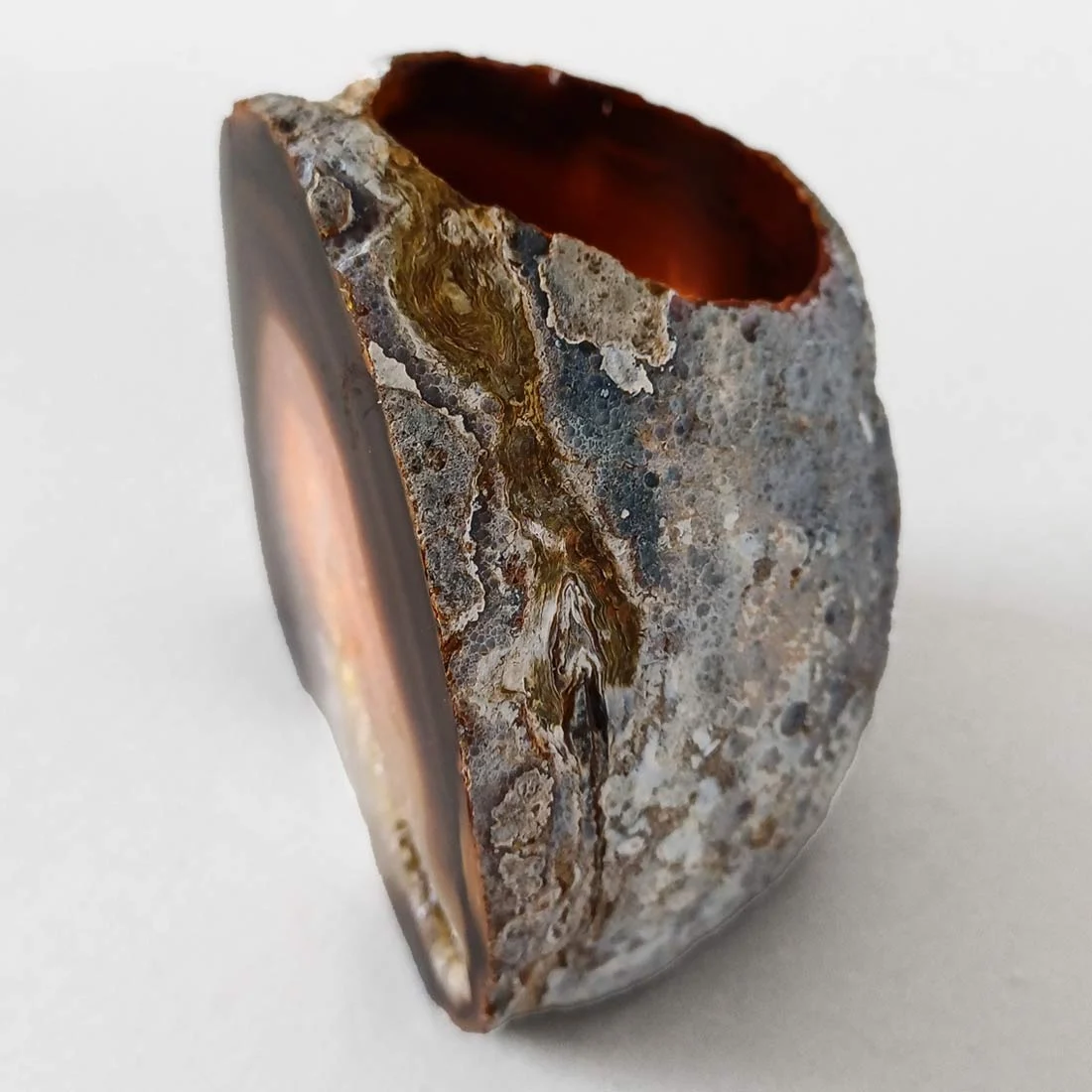Agate Candle Holder - Natural Tones ≈ 8.5 x 9cm - Image 2