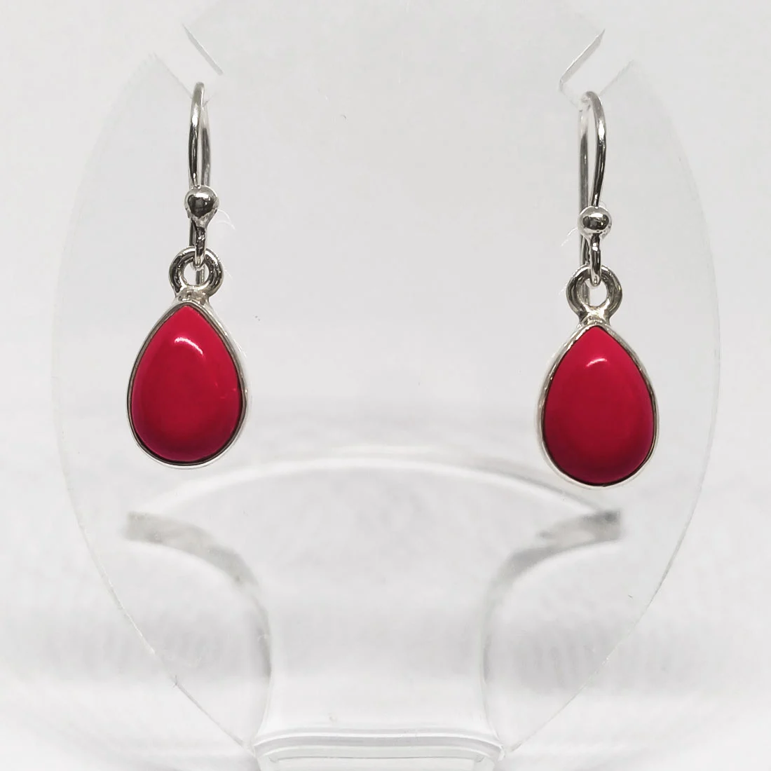 Red Coral Drop Earrings