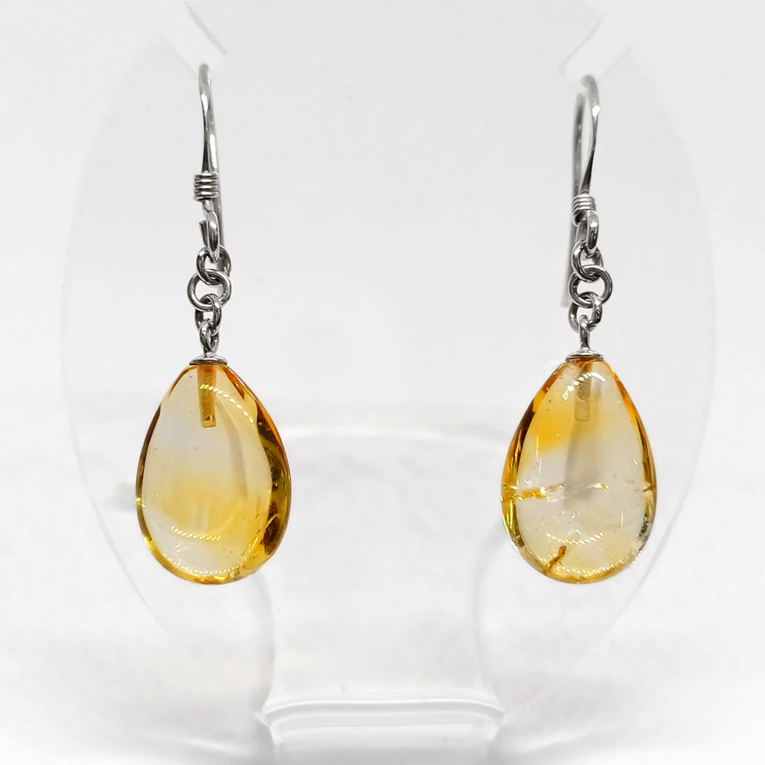 Citrine Drop Earrings in 925 Sterling Silver